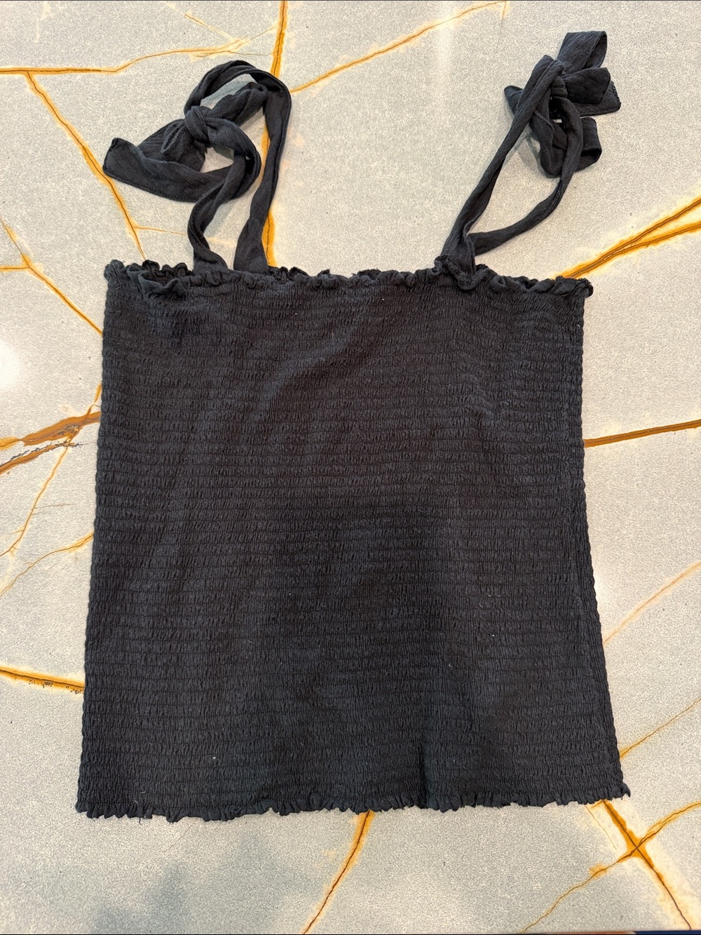 Black Tie-Shoulder Tank Top - Women